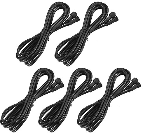 INDARUN 5 pcs 5 pins 2m Extension Cables for Outdoor rgbw led decking Light (ONLY for INDARUN Lights)