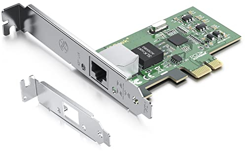 H!Fiber.com 1.25G Tarjeta de Red Ethernet,RJ45 Nic,1.25GbE CNA,with Intel 82574 Chip,Soporte Windows Server/Linux/VMware (Not Soporte X11, Mac)