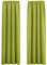 PONY DANCE Grüne Blickdichte Gardinen mit Kräuselband für Schienen 2er Set H 245 x B 140 cm Thermovorhang gegen Hitze Wohnzimmer Vorhänge Verdunkelung Thermal Blackout Curtains