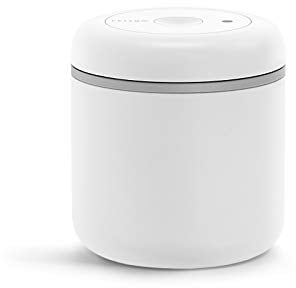 Fellow Atmos Vacuum Canister for Coffee & Food Storage - Airtight Sealed Container, Matte White, Medium Coffee Bean Storage, 0.7 Litre Jar