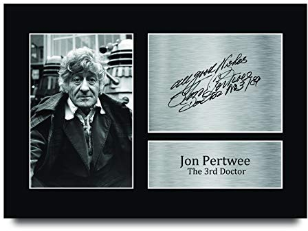 HWC Trading A4 Jon Pertwee Dr. Who Third Doctor Gifts gedrucktes Autogramm für TV-Show-Fans – A4