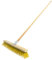 Heavy Duty Garden Broom with Handle, Outdoor 20″ Synthetic Hard Bristle Sweeping Brush with Metal Bracket for Cleaning Gardens, Yards, Patios, Deckings, Driveways (Yellow)