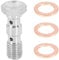 X AUTOHAUX 1 Set M10x1.25 Metric Thread Double Banjo Bolt Brake Fitting Adapter