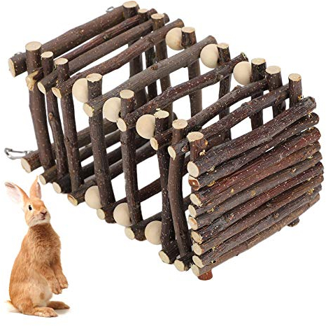 Holz-Futterspender für Kaninchen, Gras, Kleintiere, Gras, Futtergestell, Zubehör für Kaninchen.