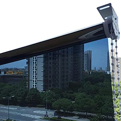 XIAOLIN Transparent Roller Shades, One-Way Mirror Roller Blinds For Living Room Door UV Protection, Sun Blocking Reflective Privacy Window Curtain(Size:65x120cm/25.6 x 47.2)