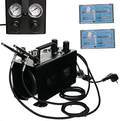 Compresseur de modelage + 2 aérographes Compresseur Aérographe