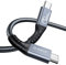 ORICO Kabel für Thunderbolt 4, Kompatibel mit Thunderbolt 3/USB4, Übertragungsrate 40Gbps, 8k@60Hz (Zwei Displays 4k@60Hz) mit PD 100W(20V/5A) für PC, eGUP und Laptops(Gerade, 0.8M)