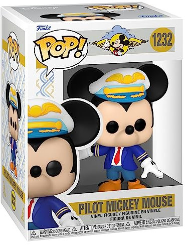 Funko Pop! Disney: Mickey Mouse Pilot - (blue Suit) - Amazon Exclusive - Collectable Vinyl Figure - Gift Idea - Official Merchandise - Toys for Kids & Adults - Movies Fans