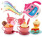 Tea Party Set for Little Girls- Musical Teapot Lights up with Songs & Sounds -Interactive Tea Set for Toddlers - Princess Teatime Toys with Dessert- Kids Kitchen Pretend playset - Best Gifts Age 3-8