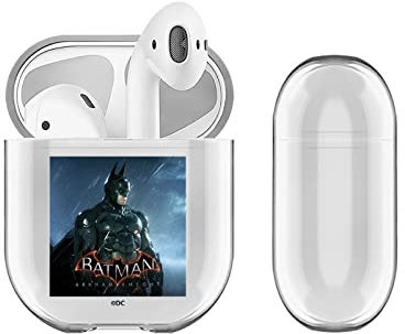 Head Case Designs Offizielle Batman Arkham Knight Batman Schluessel Kunst Durchsichtig Harte Kristall Handyhülle Hülle Huelle kompatibel mit Apple AirPods 1 1st Gen / 2 2nd Gen Charging Case