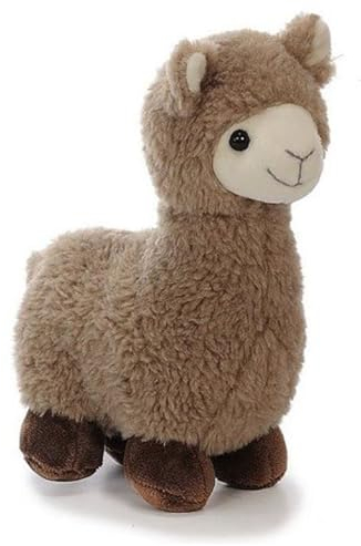 Euro Souvenirs Alpaka Lama 22 cm, Plüschlama, Kuscheltier in Beige oder Braun (Braun)