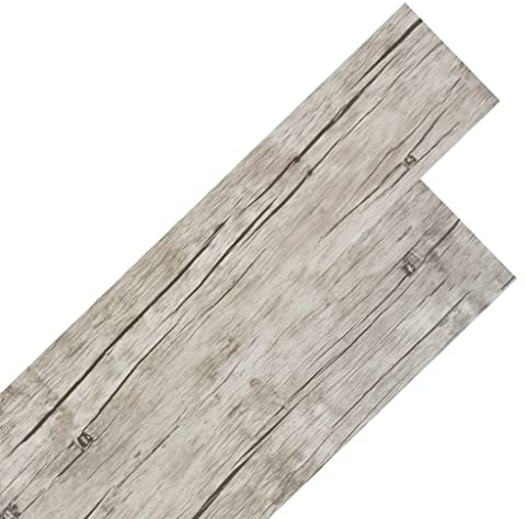 vidaXL PVC Laminat Dielen Selbstklebend Vinyl Boden Bodenbelag Fußboden Planke Vinylboden Designboden Dielenboden 2,51m² 2mm Eiche Gewaschen