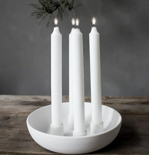 Storefactory Kerzenständer Advent GRANHOLMEN 4er Weiss 21x21x5 cm