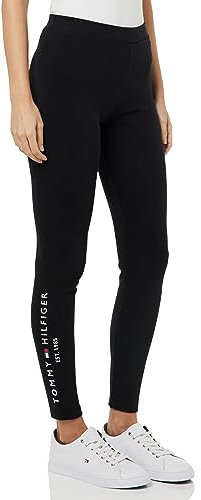 Tommy Hilfiger Heritage Slim Hilfiger Legging WW0WW37347, Donna, Nero (Black), XS