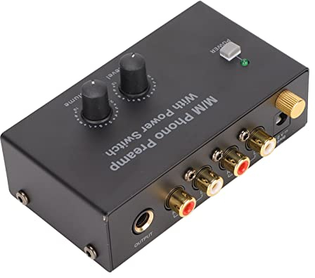 Preamplificador de Tocadiscos PP500P Phono, Mini Preamplificador de Fonógrafo Estéreo de Audio Electrónico, Salida de Entrada Preamplificador para Tocadiscos Tocadiscos