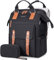 LOVEVOOK Sac a Dos Femme, Impermeable pour Ordinateur Portable 15,6 pouces avec Étui pour Câble de Données avec Compartiment Ordinateur Séparé, Ordi Elegant pour Voyage College Travail Noir