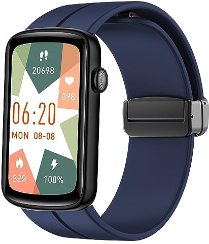 Blueshaweu 16mm armband Kompatibel für SHANG WING Lynn2 Smartwatch, Silikon Dual Magnetisch Einstellbar Armbänder Kompatibel mit SHANG WING L2 Smartwatch