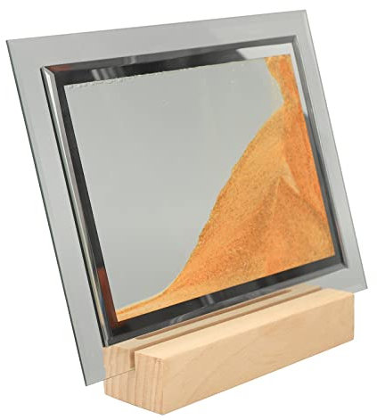ViaGasaFamido Moving Sand Art Painting Nachtlicht, Moving Sand Art Bild Sand Art Painting LED Nachtlicht 3D Moving Sand Art Glasbild für, Tischlampen