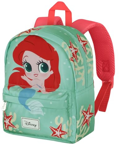 Disney-Mochila Joy, 22 x 27 cm, Capacidad 5L, Ariel Underwater