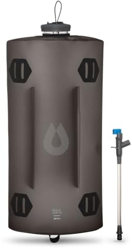 HydraPak Seeker - Faltbarer Wasserspeicher (10L) - BPA- und PVC-freier Camping Trinkrucksack - Grau