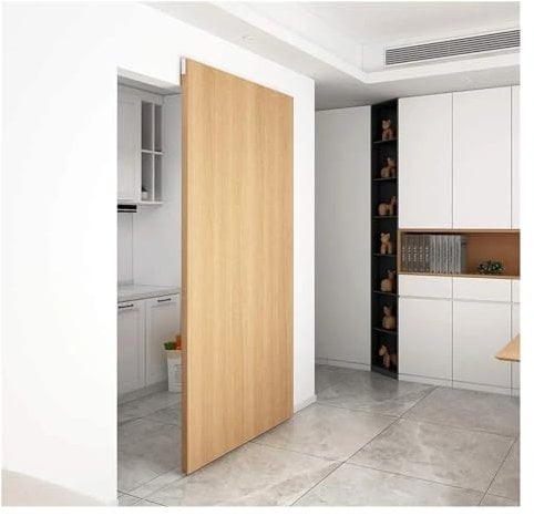 Concealed Sliding Barn Door Hardware - Soft Closing, Hidden Track, Rolling Kit (48 in Track)