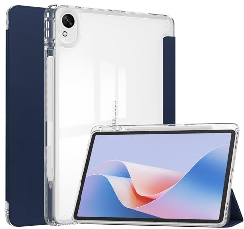 Custodia per HUAWEI MatePad 11.5S 2024 Tablet TPU Custodia in Pelle Morbida Tri-Fold Stand Cover per HUAWEI MatePad 11.5 2024 Protezione Morbida Leggera con Supporto Antiurto Con Auto Sleep/Wake (Blu)