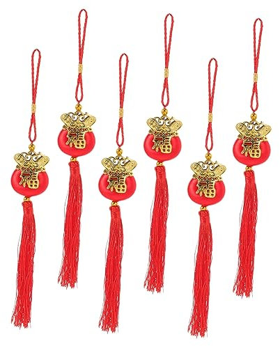 KONTONTY 6stücke Teiliges Kleine Laternen Für Bonsai Feste Dekoration Für Pflanzen Indoor Und Outdoor Chinesische Frühlingsfest Laternen Ornament Für Glück Und Freude