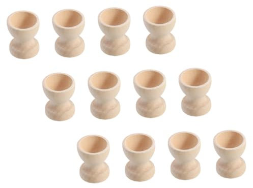 COLLBATH 12st Eierablage Kinder DIY Spielzeug Eier Halter Schüssel Halter Für Gekochte Eier Gekochte Eierbecher Eier Halten Tasse Osterdeko Selber Machen Halter Für Eierständer Hölzern