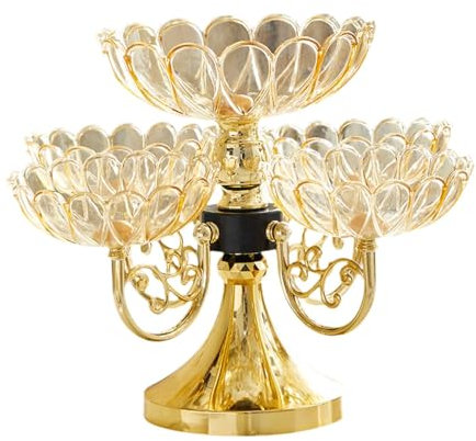 Milageto Plateau de service rotatif pour collations, assiette de fruits secs avec 5 bols, assiette à dessert moderne pour collations à fleurs pour café, fête,