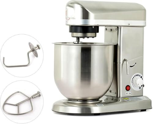 Batidora, Batidora Eléctrica de Sobremesa, Batidora Espiral de 500 W, Batidora Vertical de 10 litros, 3 Velocidades, Bol Mezclador de 24 Cm de Diámetro, Batidora de Cocina Potente y Elegante