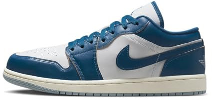 Nike Air Jordan 1 Low SE Herren Trainers FN5214 Sneakers Schuhe (UK 9.5 US 10.5 EU 44.5, White Industrial Blue 141)