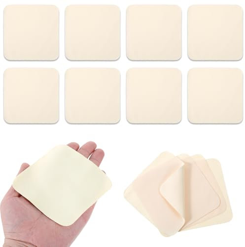 20 PCS Chamois Pottery Tools 3.9 x 3.9 Inch Pre-Cut Chamois Cloth for Smoothing Pot Rim Trimming Mud Tool Kit Soft Chamois Leather Ceramic Craft Supplies Clay Pottery Tools