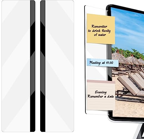2 Stück Kreatives Monitor-Memo Board, Acryl Message Board für Computer - Bürobedarf-Nachrichtentafel und Haftnotizenhalter für Damen und Herren