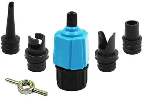 SUP, adattatore per pompa, adattatore SUP per compressore, adattatore per pompa ad aria, con 4 bocchette per gas per tavole gonfiabili, gonfiabili, gonfiabili