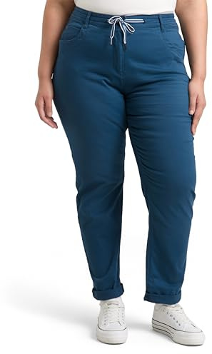 TOM TAILOR Damen Plussize Tapered Relaxed Hose mit Kordelzug
