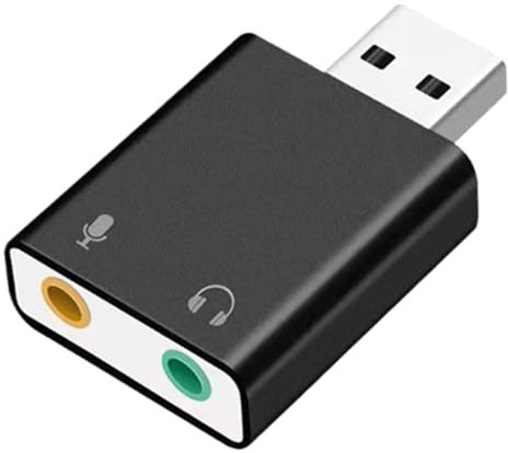 Adattatore Scheda Audio USB - Schede Audio Esterne | Scheda Audio USB Esterna | Attrezzatura Per Schede USB Plug And Play | 3.5mm Adattatore Per Microfono Per Altoparlante Per Computer