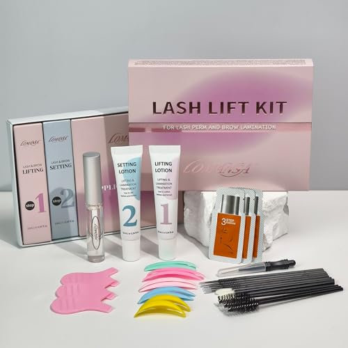 Lomansa Lifting Pestañas Kit, Lash Lift Kit, Diseño de Tubo Fácil de Apretar, Apto para Principiantes, 15 Usos, Hasta 6 Semanas de Rizos
