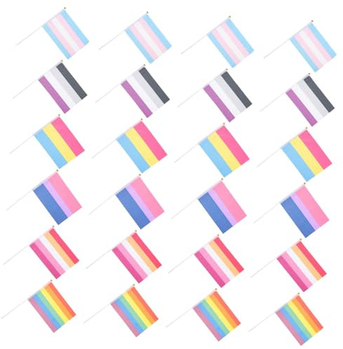 Milisten 30pièces Mini Drapeaux Arc-ciel Lgbt Fierté Décorations De Fête Réutilisables Pour Événements Et Célébrations