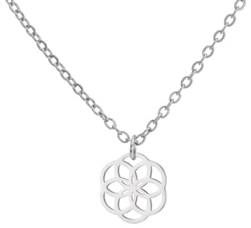 LIKGREAT Blume des Lebens Halskette Seeds of Life Anhänger Halskette Heilige Geometrie Symbol Halskette Spirituelle Heilung Amulett Schmuck