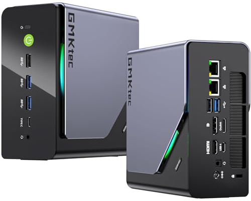 GMKtec Gaming Mini PC, AMD Ryzen 7 H 255 (Upgraded 8745HS) 64GB DDR5 RAM 1TB SSD, NUCBOX K12 Desktop Computer with 3X M.2 2280 Expansion, Oculink, Dual NIC 2.5G, HDMI 2.1, USB4