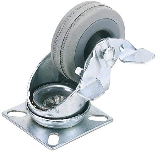 Draper 65474 75 mm-Diameter Rubber Castor Plate Fixing