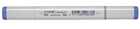 COPIC Sketch Marker Typ B - 63, Light Hydrangea, professioneller Pinselmarker, mit einer Super-Brush-Spitze und einer Medium-Broad-Spitze