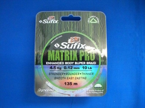 Sufix Matrix Pro 0,12mm / 4,50Kg - 135m schwarz Geflochtene Schnur