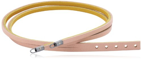 Trollbeads Damen-Armband gelb rose Leder 36 cm 925 Sterling Silber TLEBR-00025