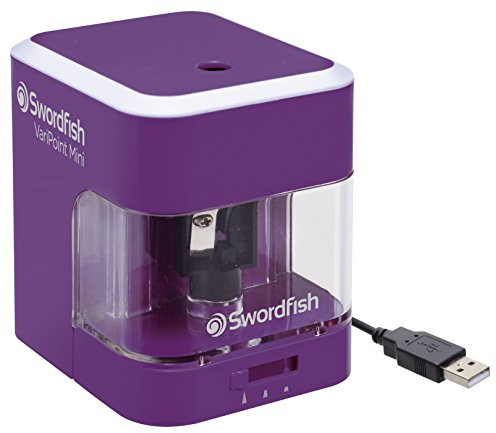 Swordfish ‘VariPoint Mini’ Dual Power Pencil Sharpener with Pencil Point Options and Auto Stop Function [40304]