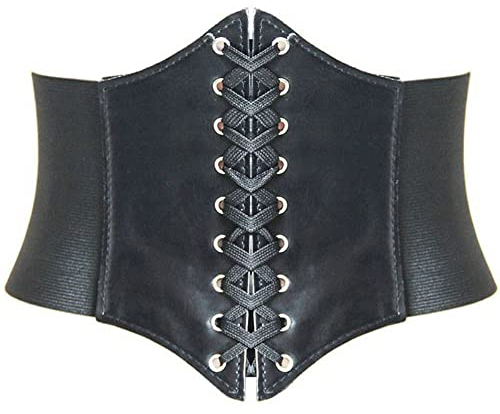 HANERDUN Damen elastischen Gürtel Spitzen-up-Korsett Taille Hüftgurt Drei Größen SSchwarz