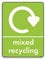 Mixed Recycling Bin Sticker Sign - WRAP, Self Adhesive Vinyl [A4 200mm x 300mm]