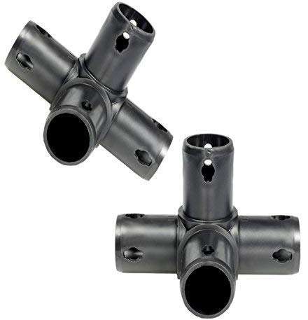 move and stic 2er Set Raumkupplung 4-armig, schwarz - Kupplung 4 armig Raum