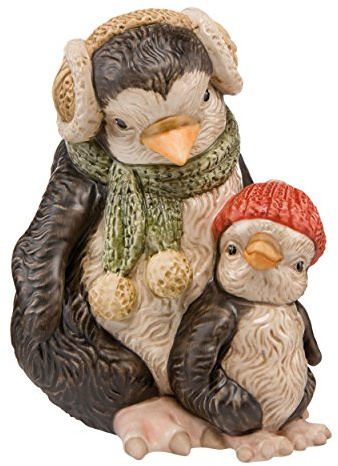 Goebel X-Mas Pinguin-Figur Frieda und Helma aus Porzellan Mehrfarbig, Höhe: 13cm, 66-703-09-1