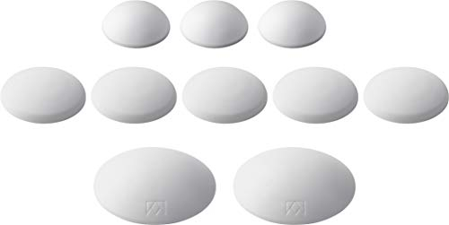 Metafranc Türpuffer-Set 10-teilig - Ø 30 mm + 40 mm + 60 mm - selbstklebend - weiß - Zuverlässiger Wandschutz - Zum schonenden Öffnen von Türen & Fenstern / Wandpuffer / Anschlagdämpfer / 431836